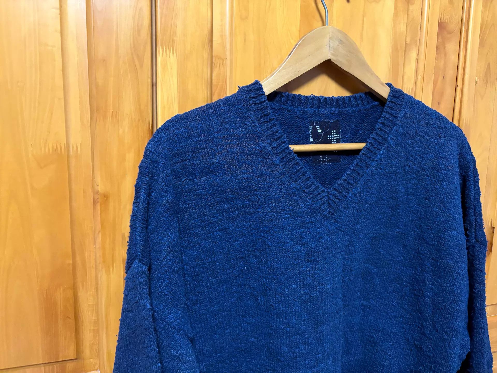 Visvim VISVIM ICT AMPLUS V-NECK Dk.Indigo Distressed 3 Size US L / EU 52-54 / 3 - 2 Thumbnail