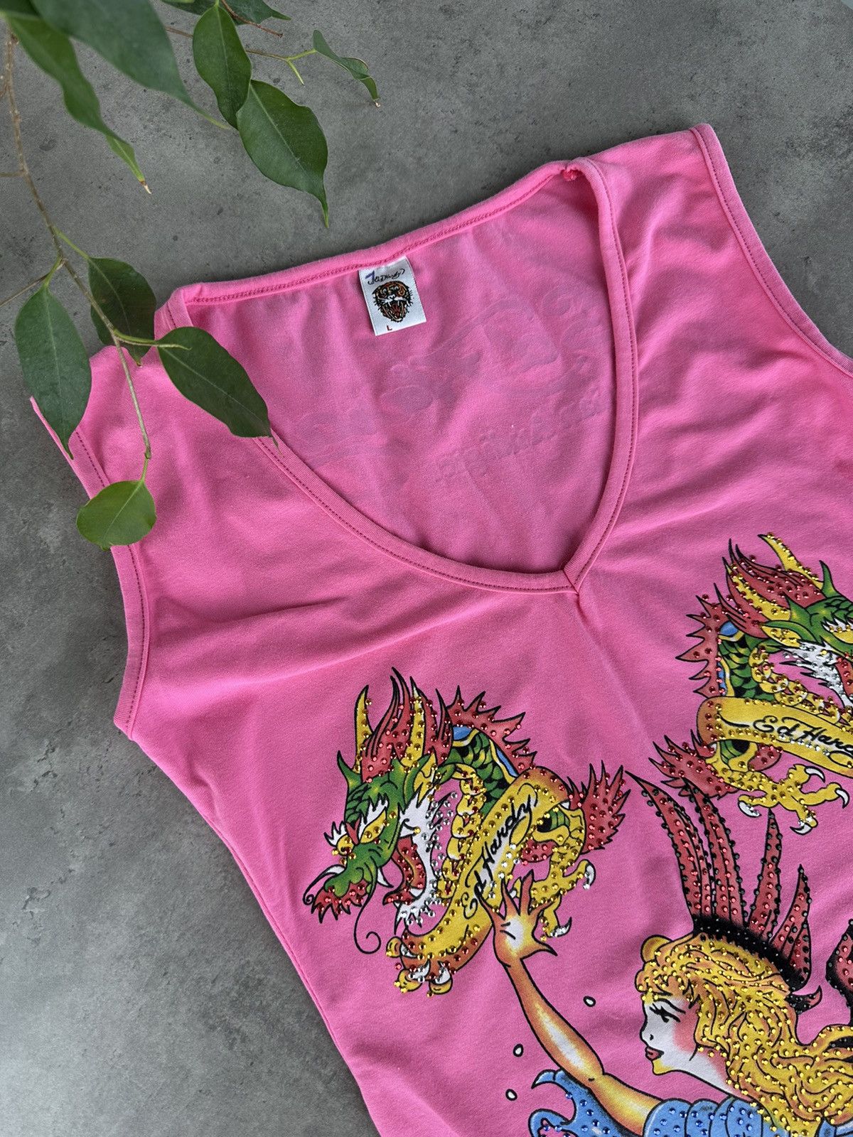 Ed Hardy Ed Hardy Elongated Tank Top Size XS / US 0-2 / IT 36-38 - 3 Thumbnail