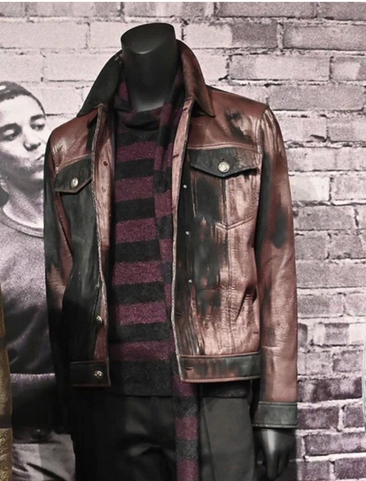 John Varvatos Leather trucker jacket EU 58x USA 48x Size US XXL / EU 58 / 5 - 5 Thumbnail