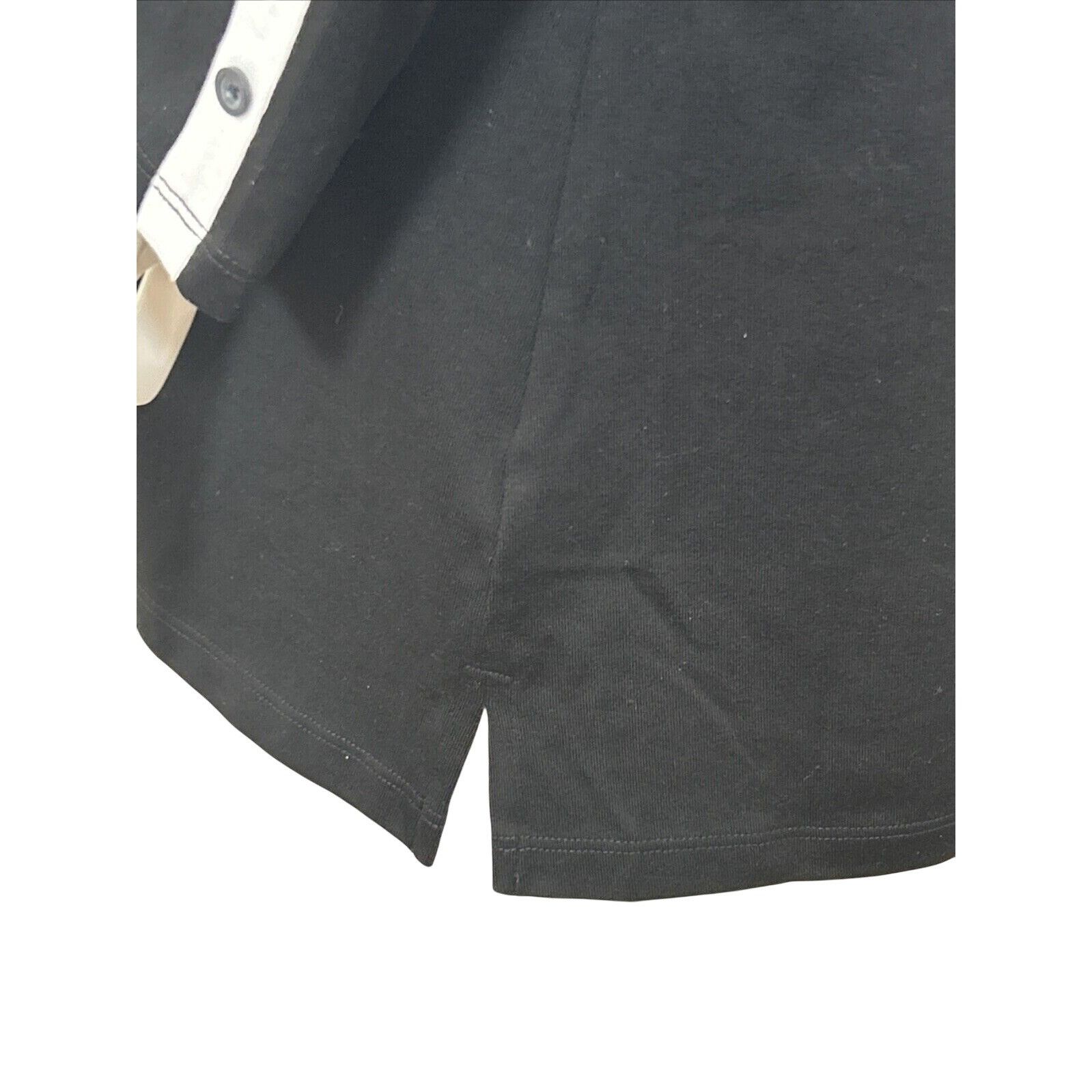 Other E.L.I Tunic Top XL Black White Trim Long Sleeve V-Neck Butt Size XL / US 12-14 / IT 48-50 - 5 Thumbnail