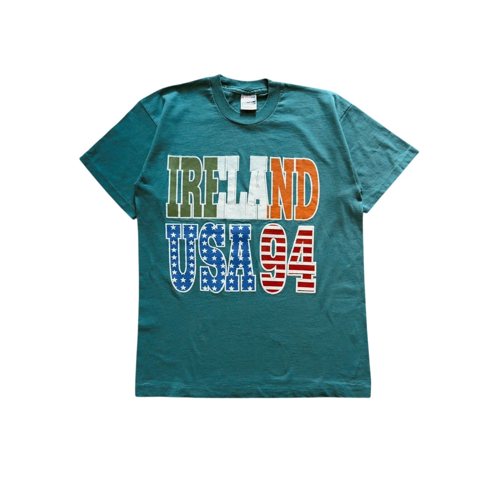 Vintage Screen stars 1994 USA world cup Ireland single stitch tee Size US L / EU 52-54 / 3 - 1 Thumbnail