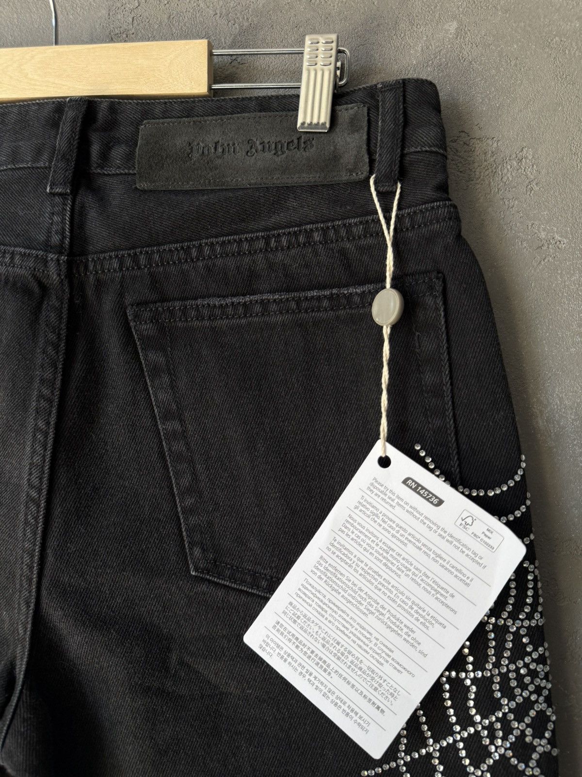 Palm Angels Palm Angels Crystal Web Denim Jeans Size US 30 / EU 46 - 5 Thumbnail