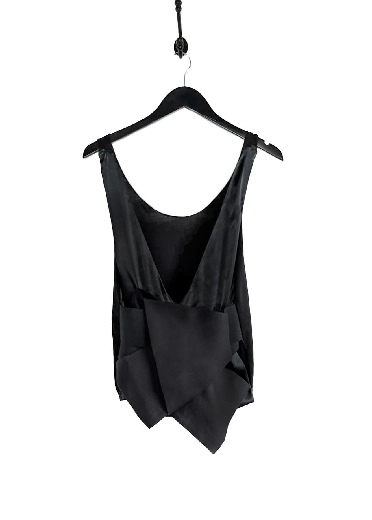 Lanvin Lanvin SS06 Black Jersey Plunged Back Structured Tank Top Size XS / US 0-2 / IT 36-38 - 2 Thumbnail