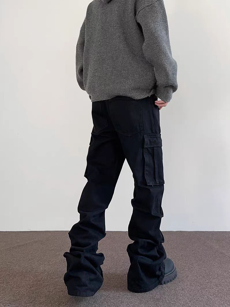 Japanese Brand × Jean Vintage workwear frayed pocket micro flare jeans Size US 32 / EU 48 - 5 Thumbnail