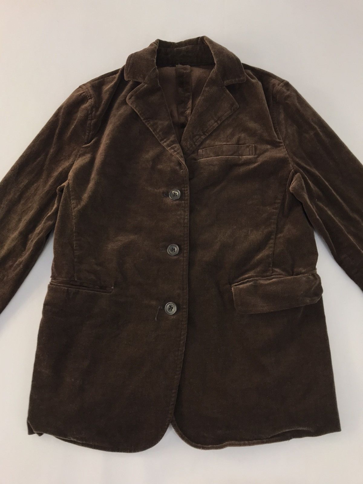 Japanese Brand Ray Beam Corduroy Coat Jacket Full Button Double Pocket Size XS / US 0-2 / IT 36-38 - 3 Thumbnail