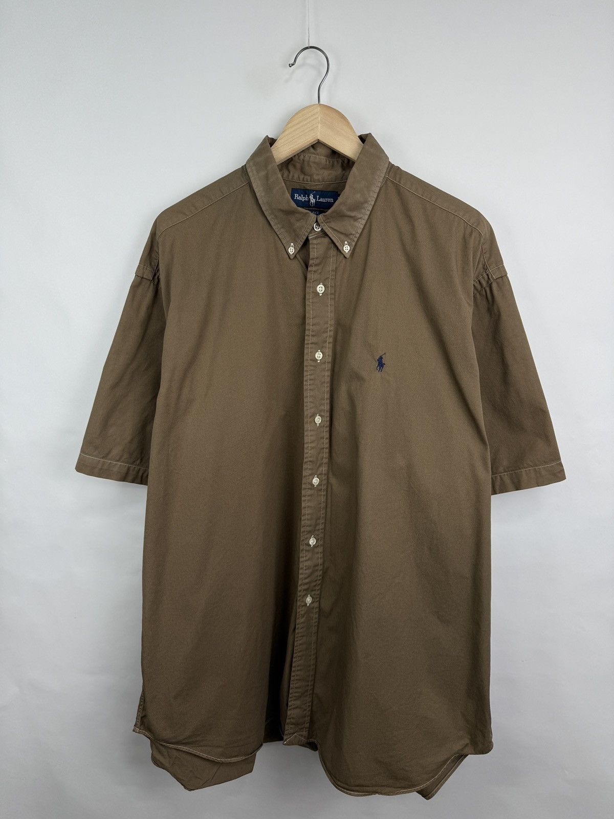 Polo Ralph Lauren 🤎🇺🇸 Vintage 90s Ralph Lauren Brown shirt rare retro hype Y2K Size US XXL / EU 58 / 5 - 3 Thumbnail
