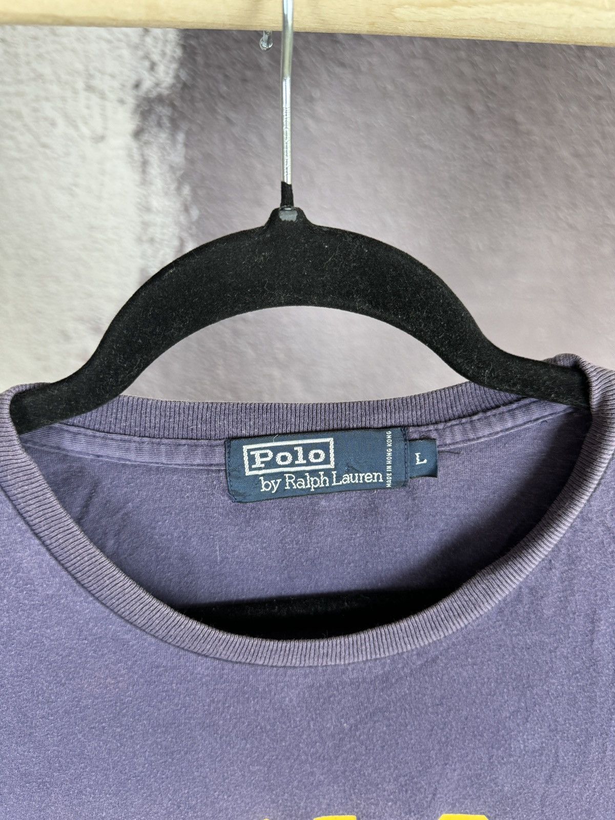 Polo Ralph Lauren × Vintage Polo Ralph Lauren vintage 90s faded distressed big logo tee Size US L / EU 52-54 / 3 - 7 Thumbnail