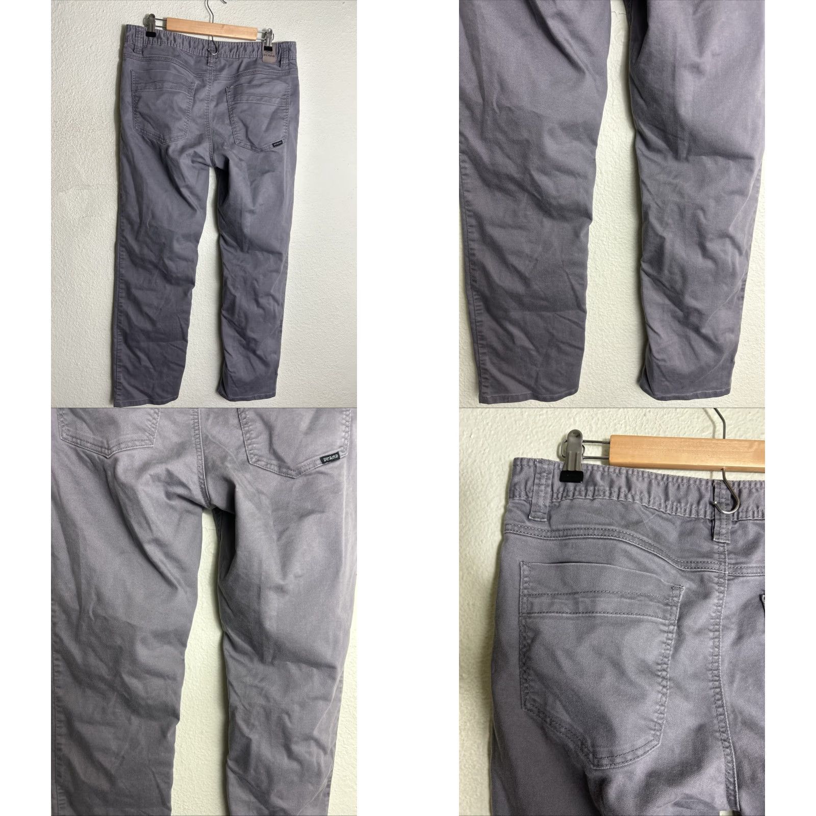 Prana prAna Slim Jeans Gray Wash 34x29 Mens SlimFit 34 Gray Skinny Regular Fit Size US 34 / EU 50 - 8 Thumbnail