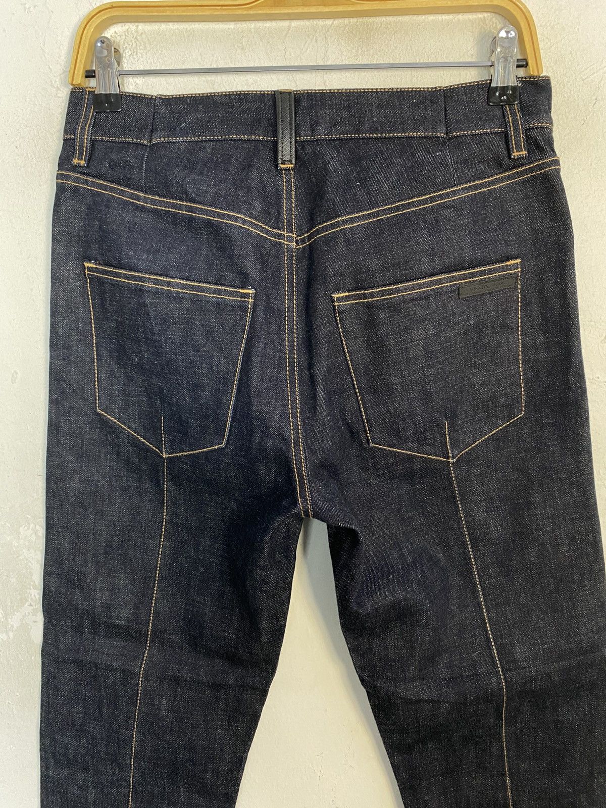 Prada Prada Italy Nylon Black Panel Selvedge Indigo Denim Jeans Size US 29 - 11 Thumbnail