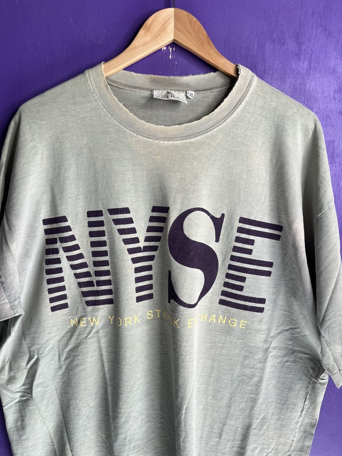 Vintage Vintage 90s New York stock exchange t-shirt Size US XL / EU 56 / 4 - 3 Thumbnail