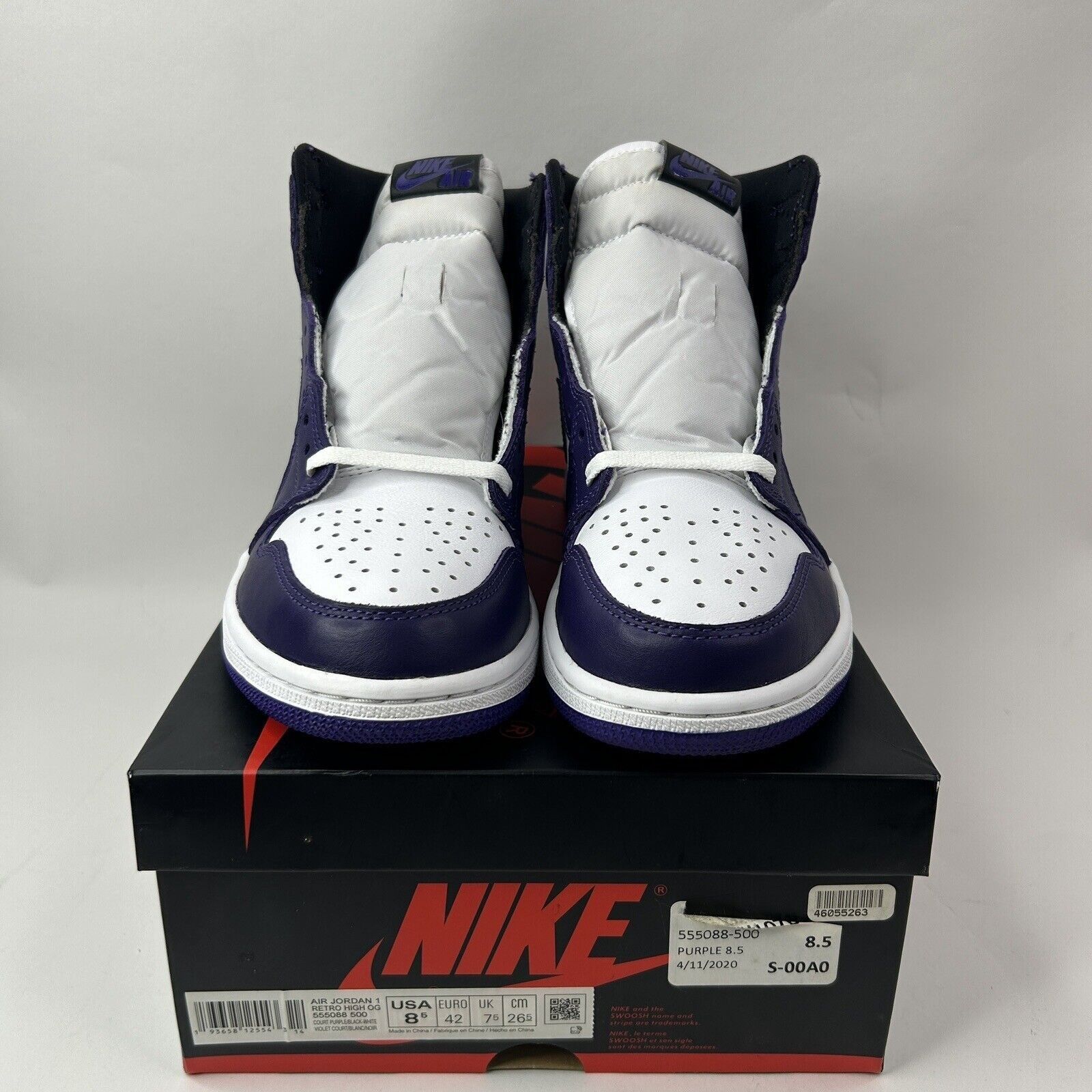 Nike Nike Shoes Air Jordan 1 Retro High OG “Court Purple 2.0” Size US 8.5 / EU 41-42 - 2 Thumbnail