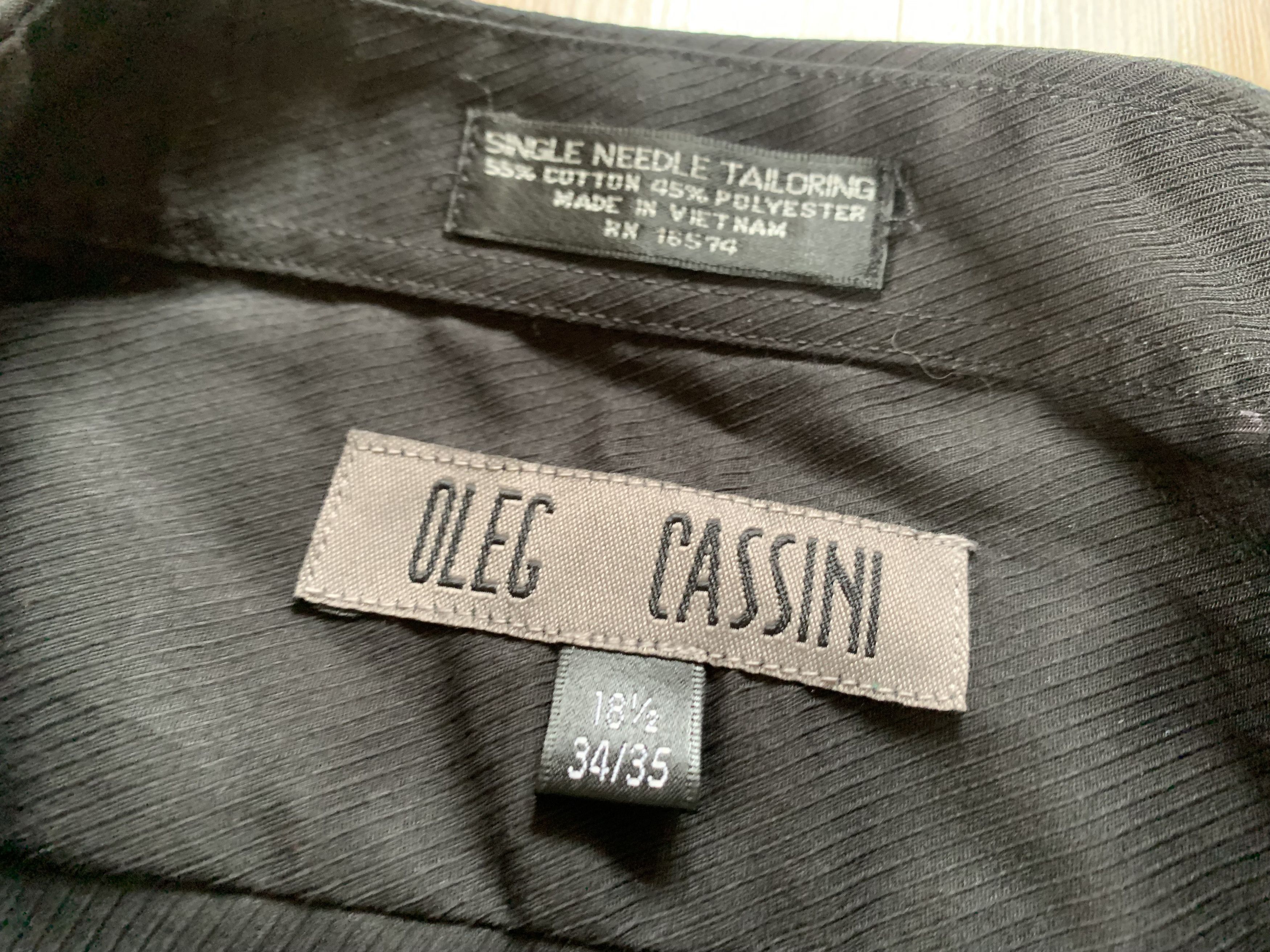 Designer × Oleg Cassini Oleg Cassini Cotton Black Shirt Size US XXL / EU 58 / 5 - 5 Thumbnail