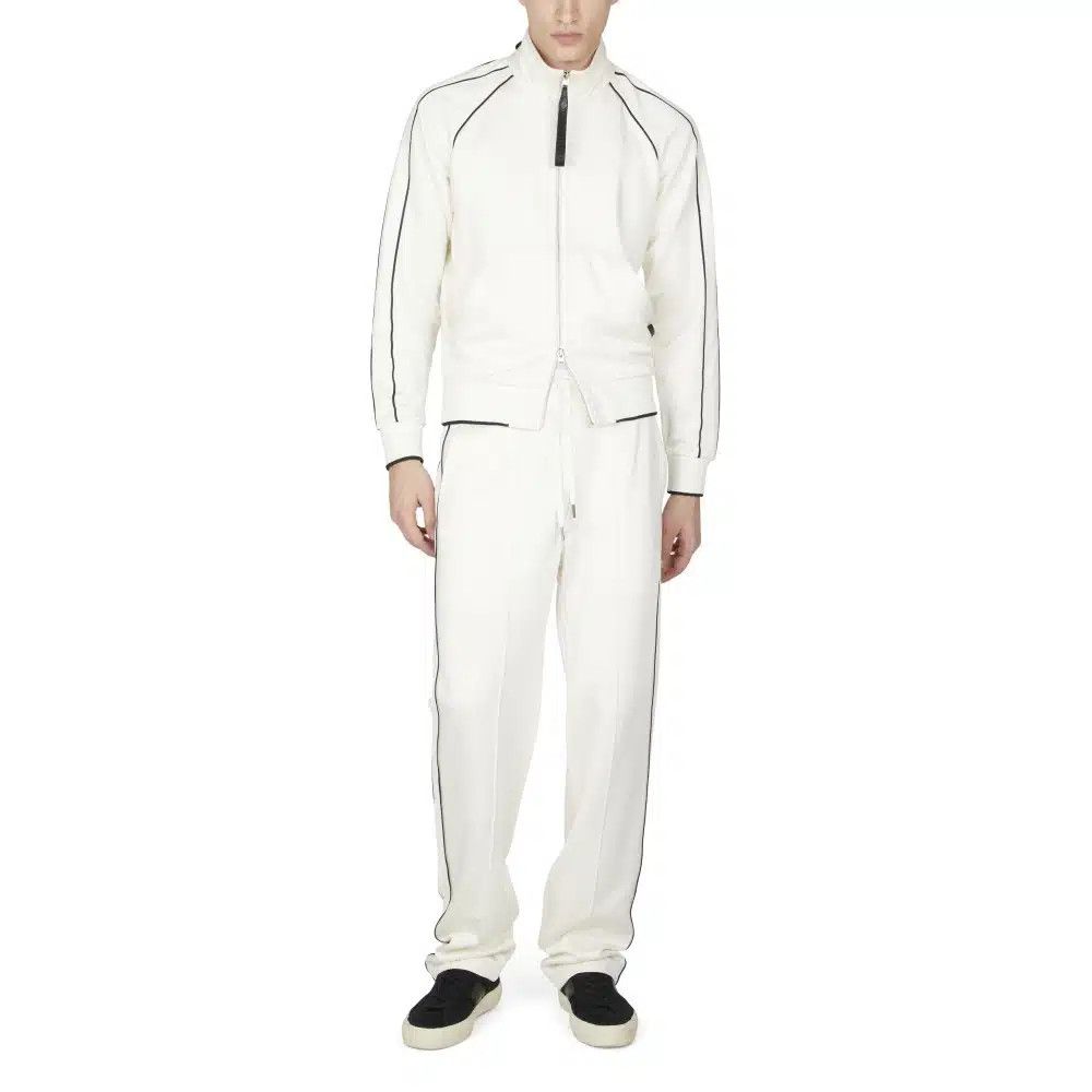 Tom Ford o1loc1c0625 JAL010 Jersey Tracksuit Pant in Off White Size US 38 / EU 54 - 4 Thumbnail