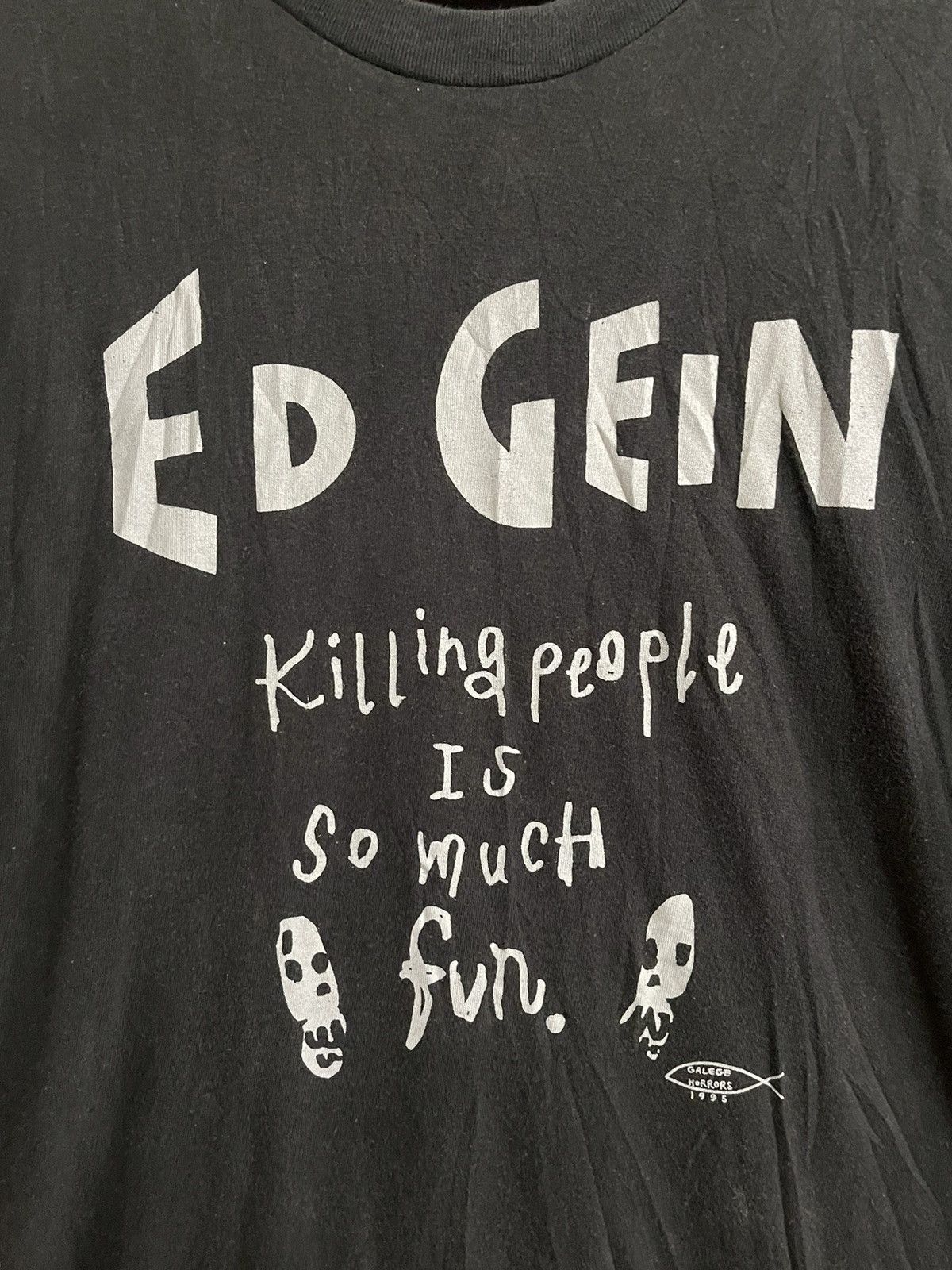Expert Horror Vintage 1995 Ed Gein T shirt L Serial Killer Charles Manson Size US L / EU 52-54 / 3 - 2 Thumbnail