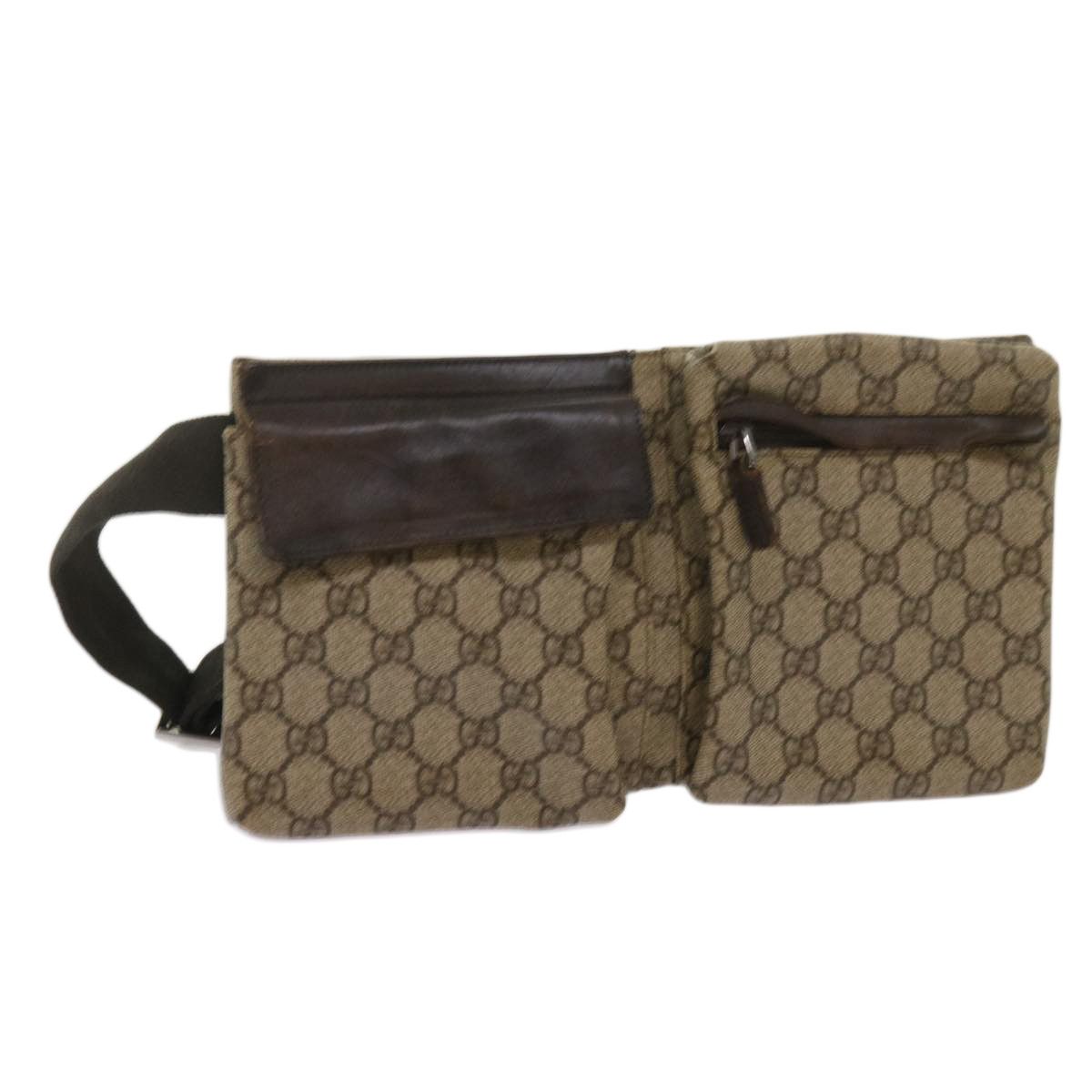 image of Gucci GG Supreme Waist Bag Pvc Beige 28566 Auth Ar11508, Women's