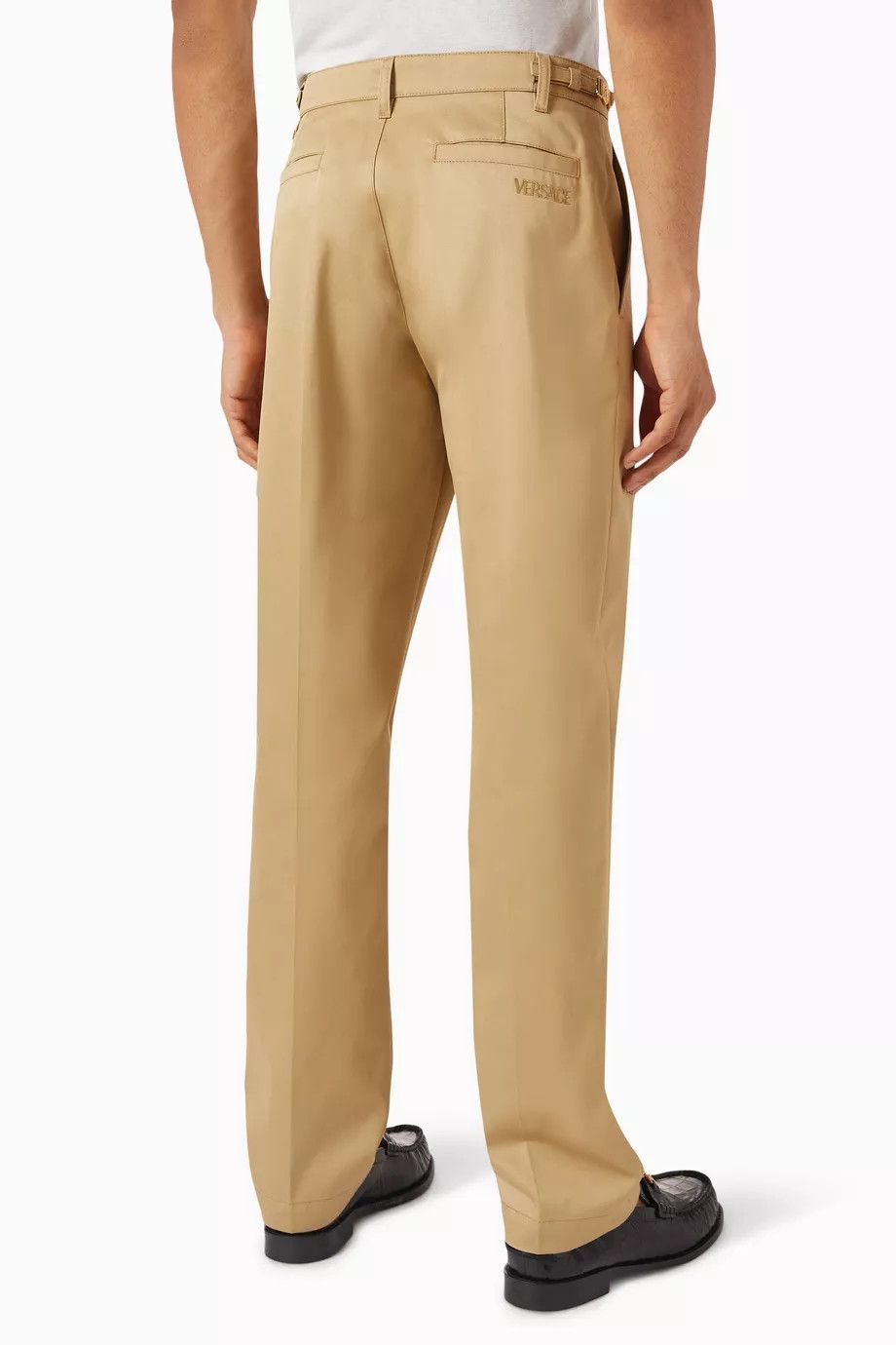Versace o1y0425 Logo Casual Pant in Beige Size US 36 / EU 52 - 3 Thumbnail