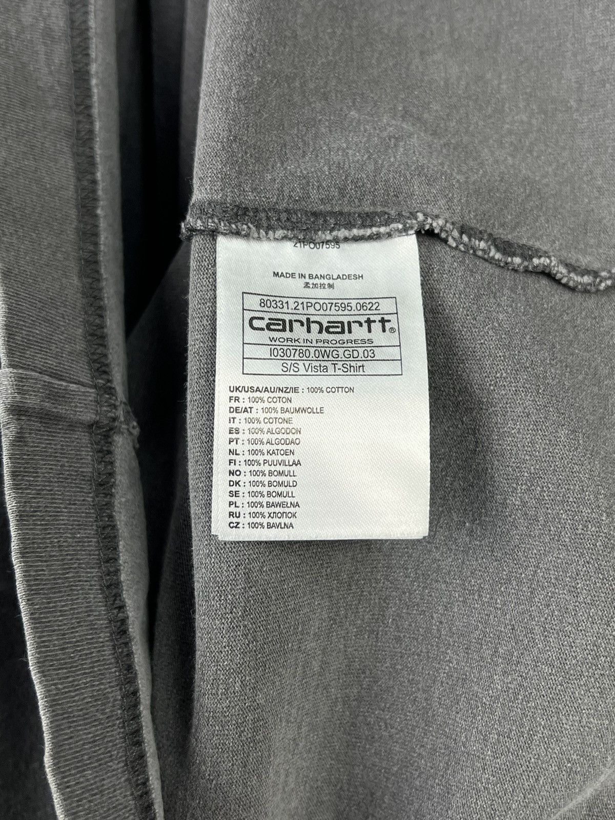 Carhartt Carhartt Pocket T-Shirt Washed Grey Workwear Tee L - XL Size US XL / EU 56 / 4 - 5 Thumbnail
