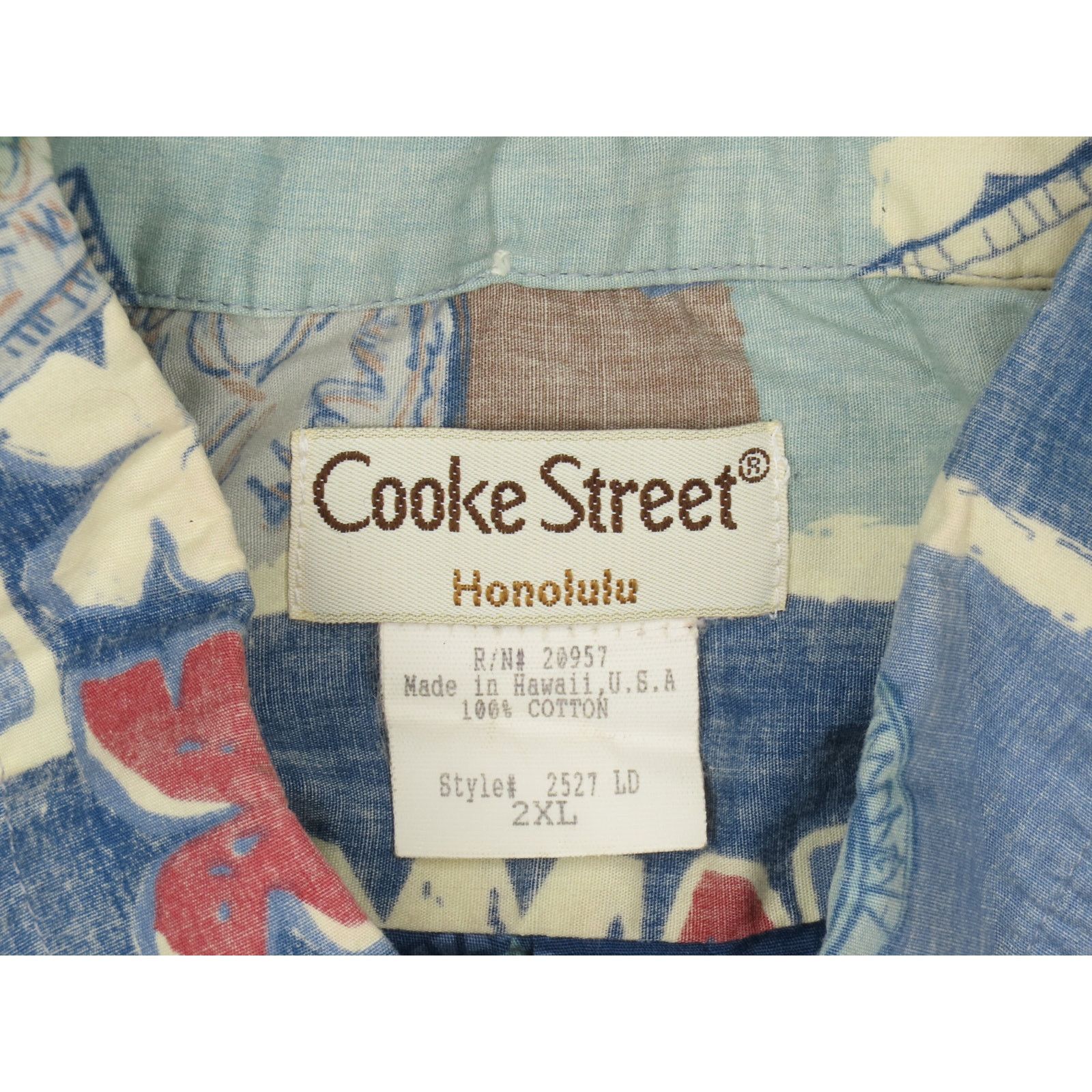 Other Reverse Print Map Hawaiian Aloha Tropical Tribal Camp Shirt Size US XXL / EU 58 / 5 - 4 Thumbnail