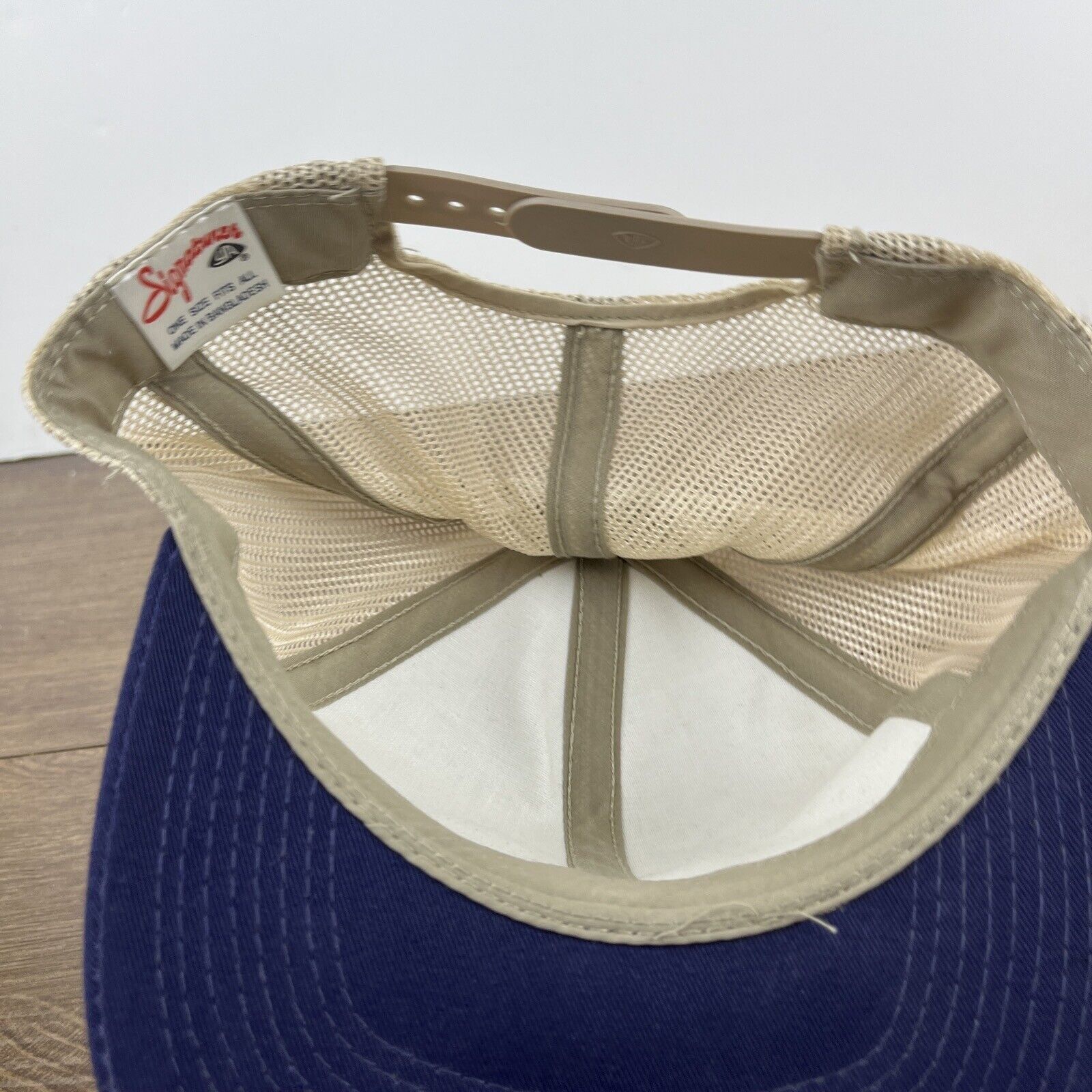Other Tan Blue Baseball Hat Hat Tan Brown Hat Adjustable Snapback Size ONE SIZE - 14 Thumbnail