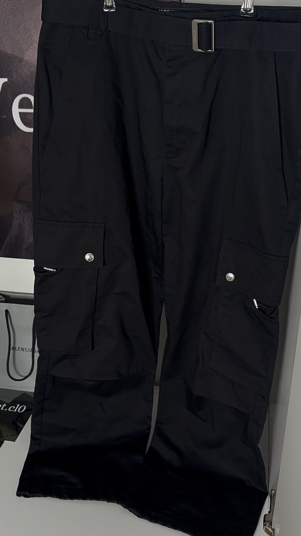 Jacquemus ✅ JACQUEMUS Black Nylon Cargo Pants Jeans 50 Size US 34 / EU 50 - 2 Thumbnail