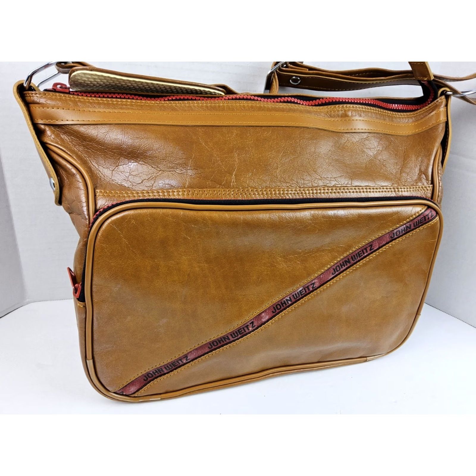 Vintage VINTAGE John Weitz Shoulder Bag Purse Travel Bag Women Brown 17x13x6 Travel Size ONE SIZE - 5 Thumbnail