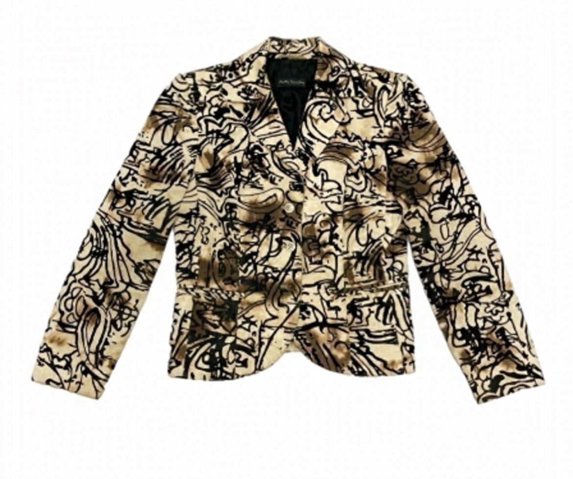 Other Betty Barlay Blazer, M, Brown/Black Velvet Abstract Pattern Size M / US 6-8 / IT 42-44 - 1 Thumbnail