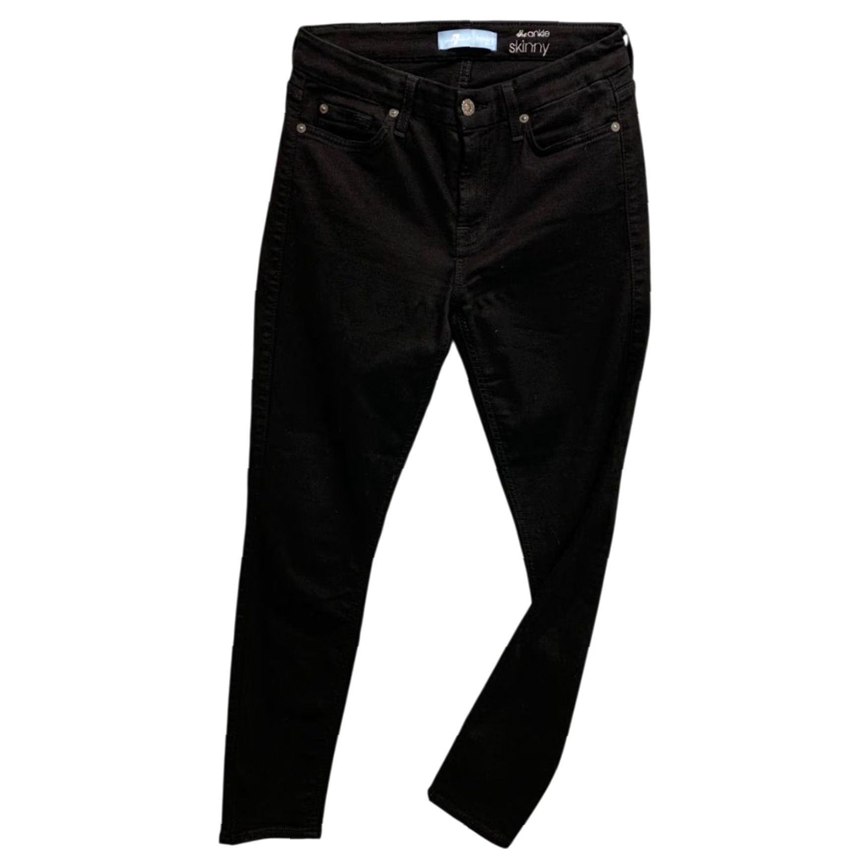 7 For All Mankind 7 For All Mankind Black The Ankle Skinny Jeans Womens Size 27 Size 27" / US 4 / IT 40 - 2 Thumbnail