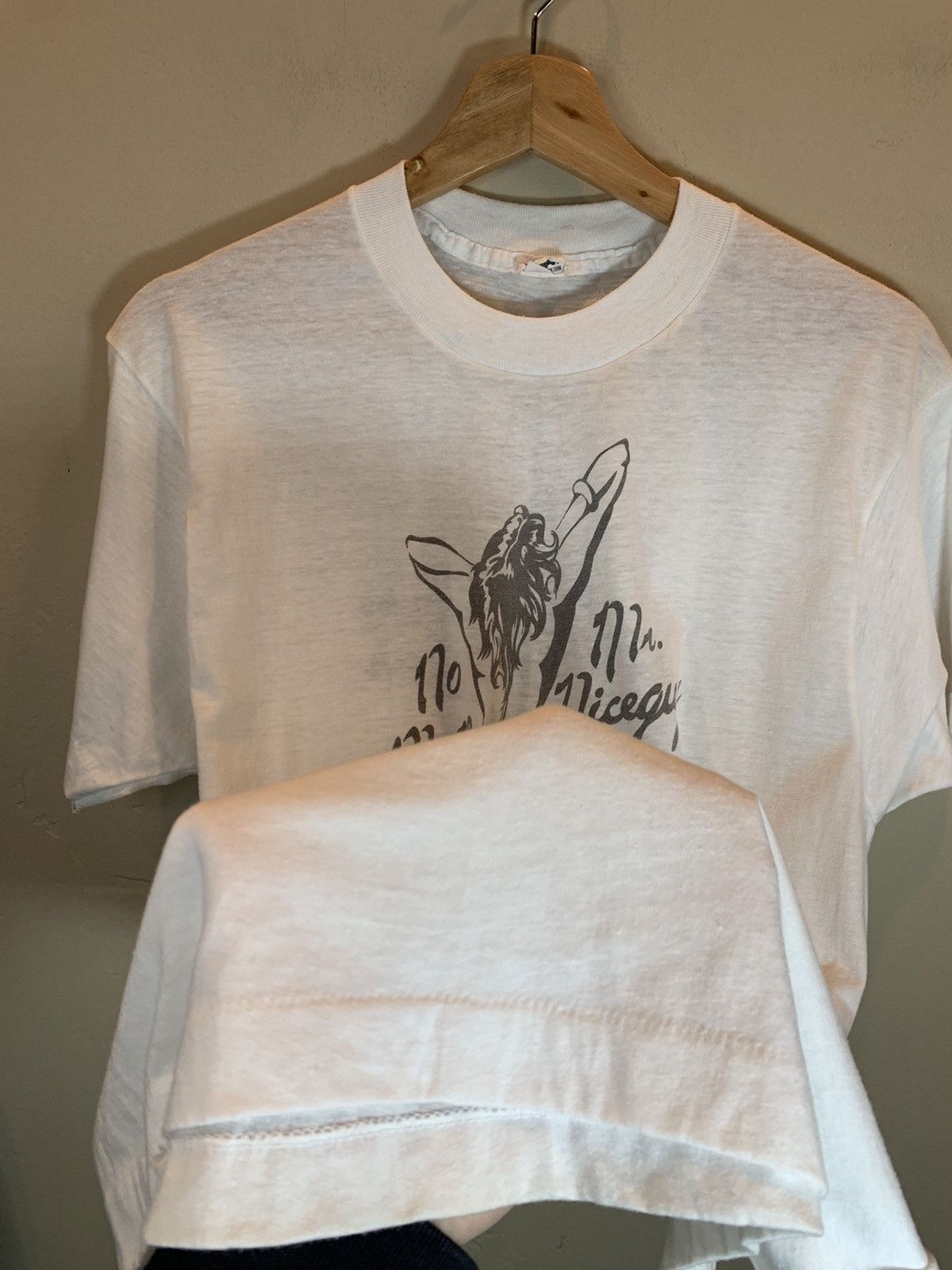 Vintage *RARE* Vintage 70’s No More Mr. Nice Guy On Your Knees Shirt Size US L / EU 52-54 / 3 - 5 Thumbnail