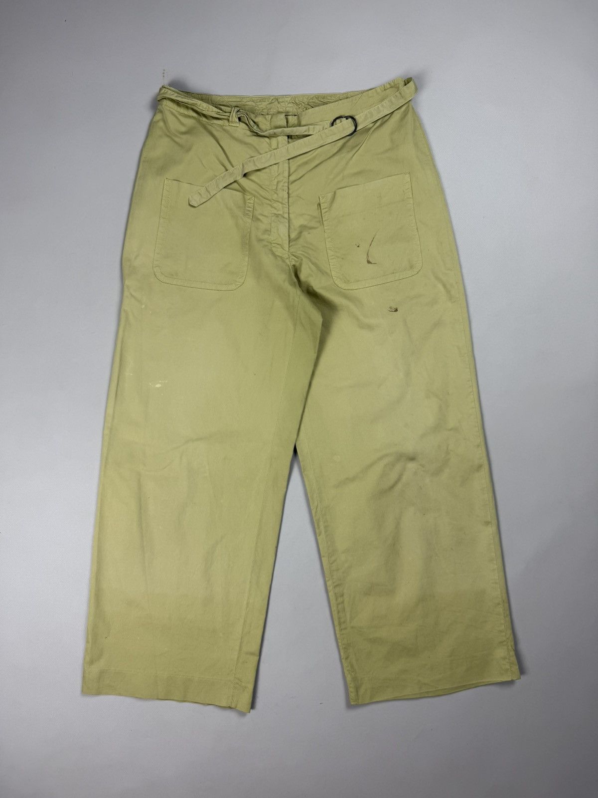 Dries Van Noten Dries Van Noten Ladies Cropped Fatigue Chino Pants Trousers Size 25" / US 0 / IT 36 - 1 Thumbnail