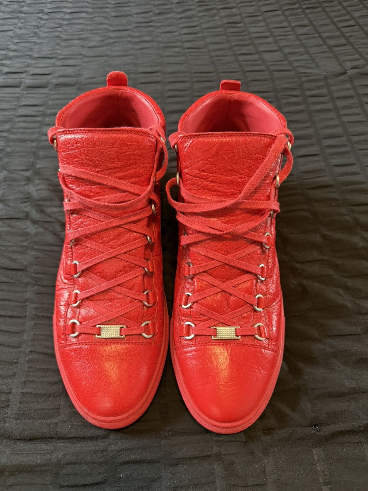 Balenciaga Balenciaga Red Arena High Top Sneakers Size US 12 / EU 45 - 4 Thumbnail