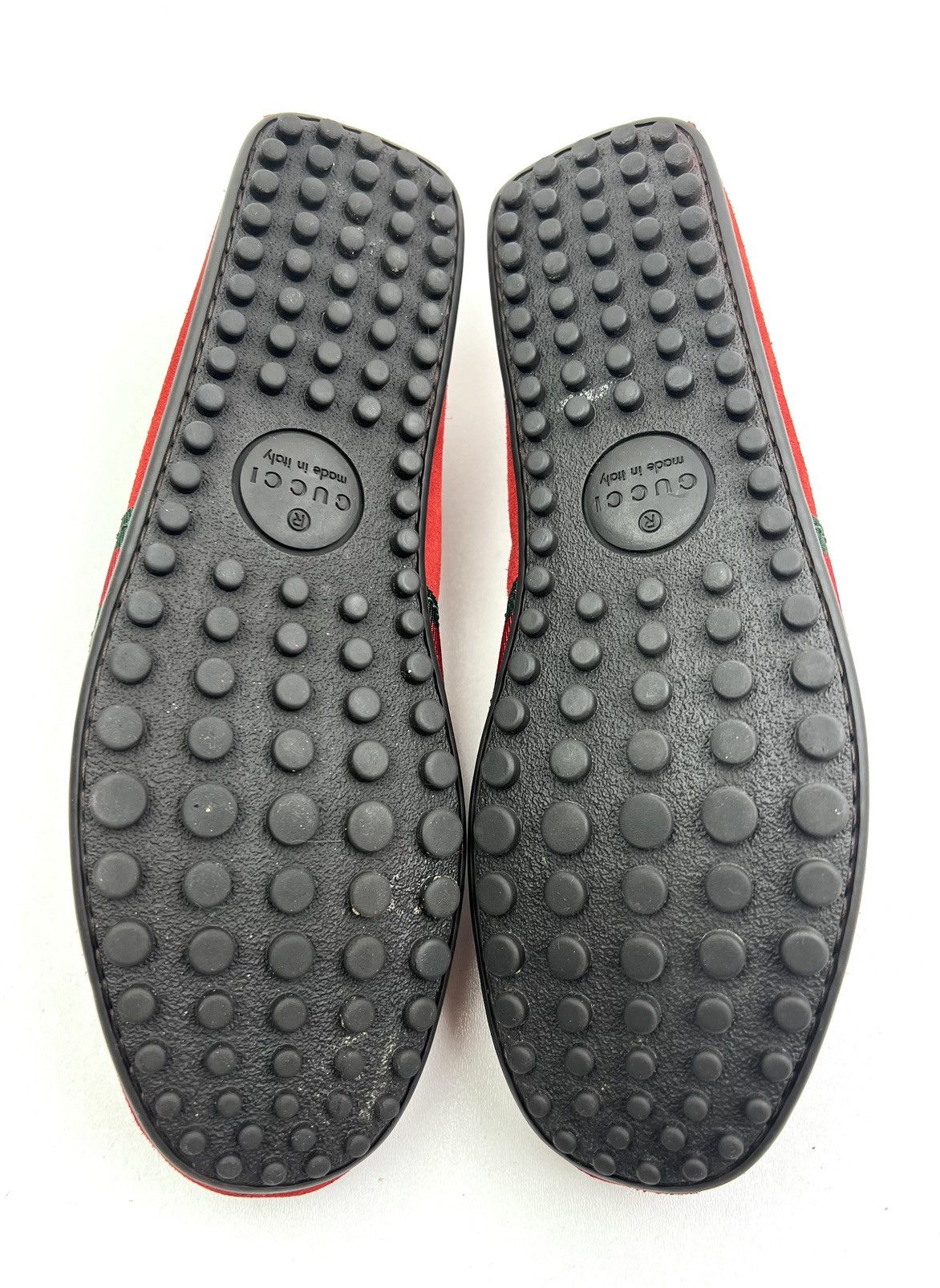 Gucci GUCCI Loafers Drivers Leather Shoes Web Stripe Red Men's Size US 8.5 / EU 41-42 - 16 Thumbnail