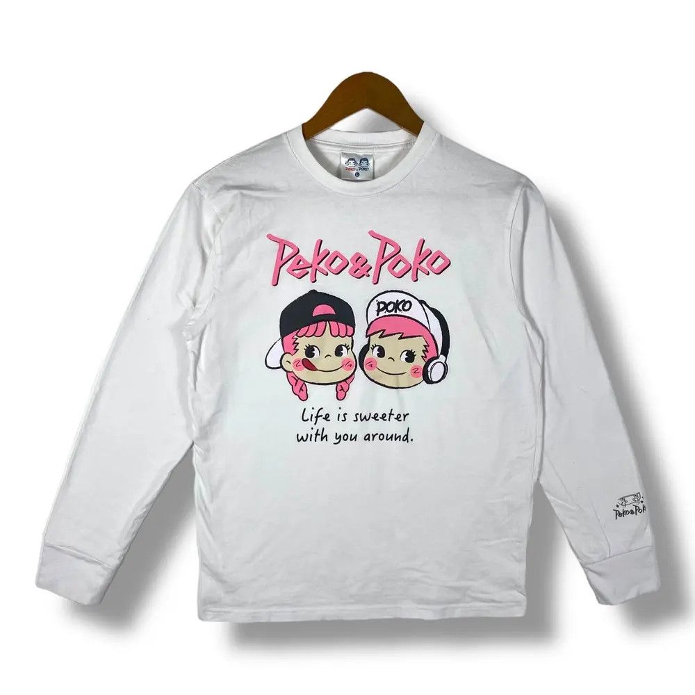 Japanese Brand PEKO & POKO Fujiya Company Iconic Mascots Long Sleeve Tee Size L / US 10 / IT 46 - 1 Thumbnail