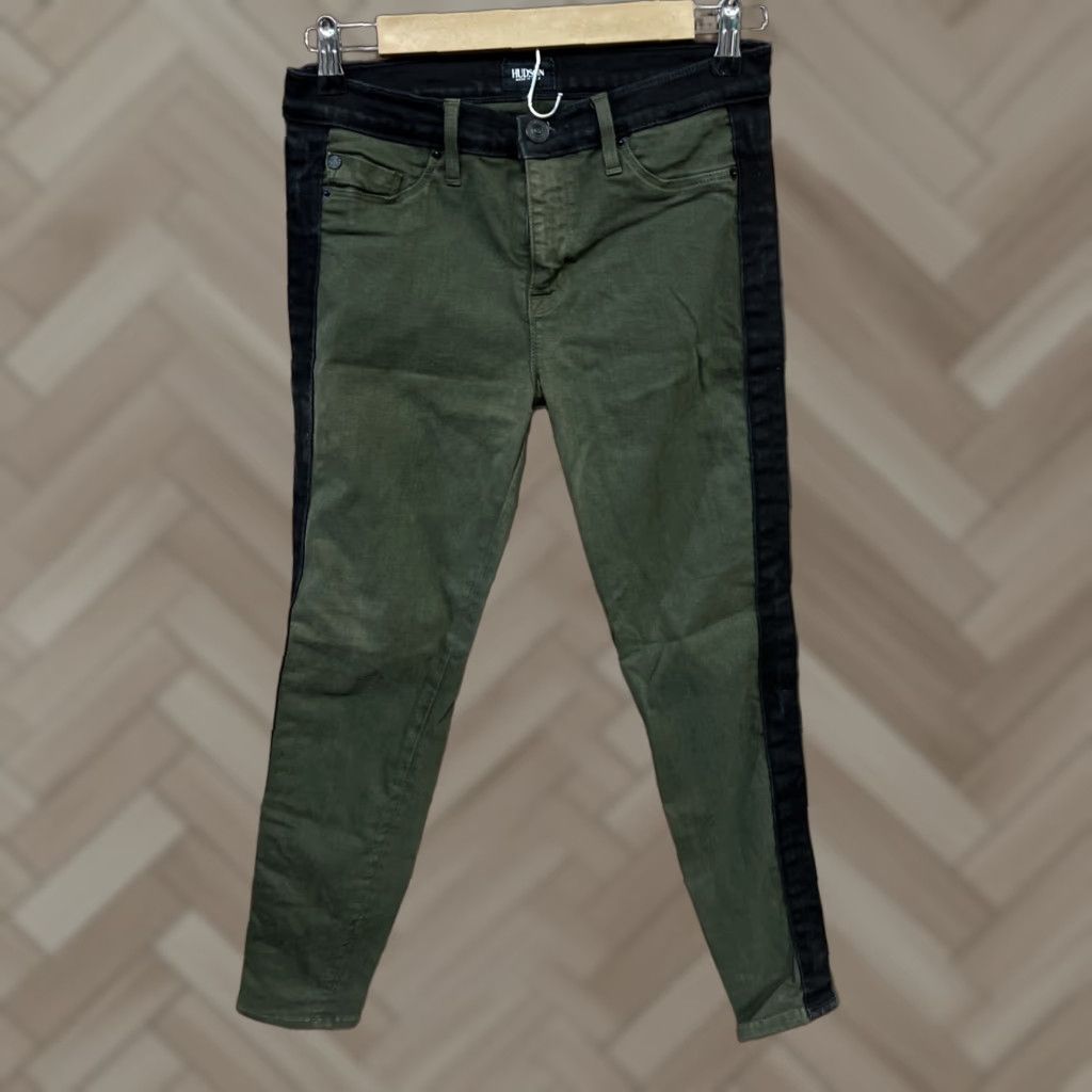Hudson Hudson Jeans Womens Jeans 29 Green Stretch Skinny Regular Inseam 28in Barbara Vintage No Size 29" - 1 Thumbnail