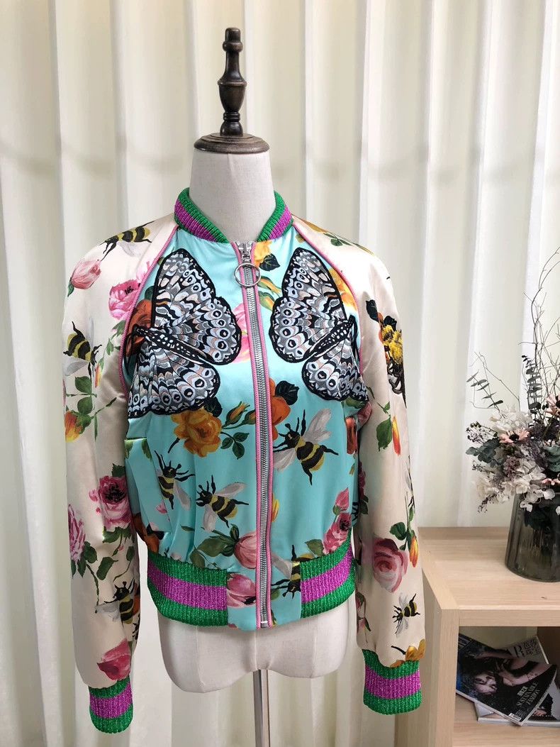 Gucci Gucci Stand-up collar heavy industry printed butterfly bee Size US S / EU 44-46 / 1 - 9 Thumbnail