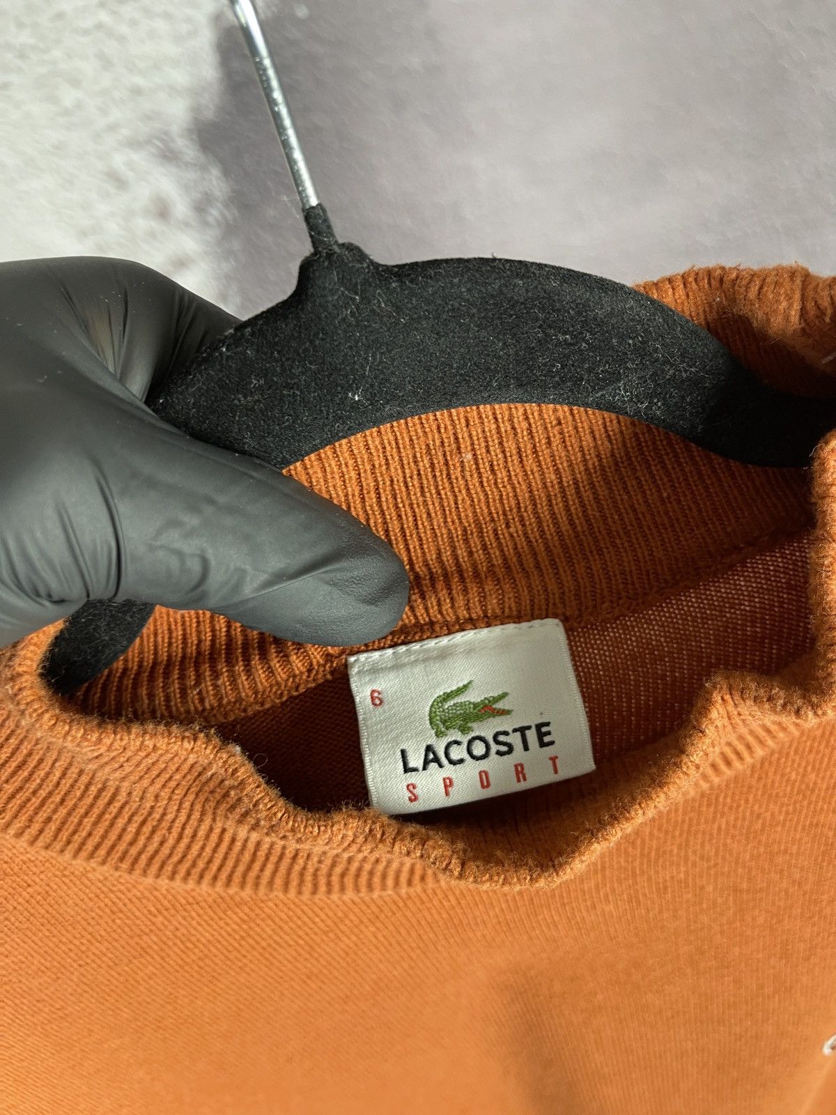 Lacoste × Vintage Lacoste vintage high neck brick colour sweater Size US M / EU 48-50 / 2 - 8 Thumbnail