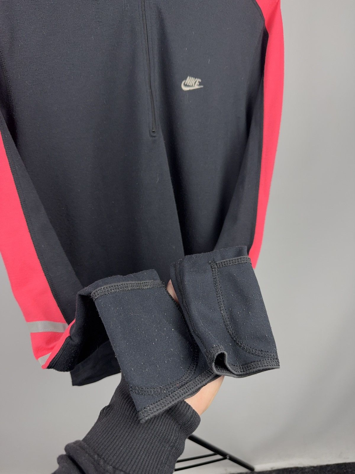 Nike 90s Vintage Nike Track Quarter Zip Reflective Pullover Y2K Size L / US 10 / IT 46 - 9 Thumbnail