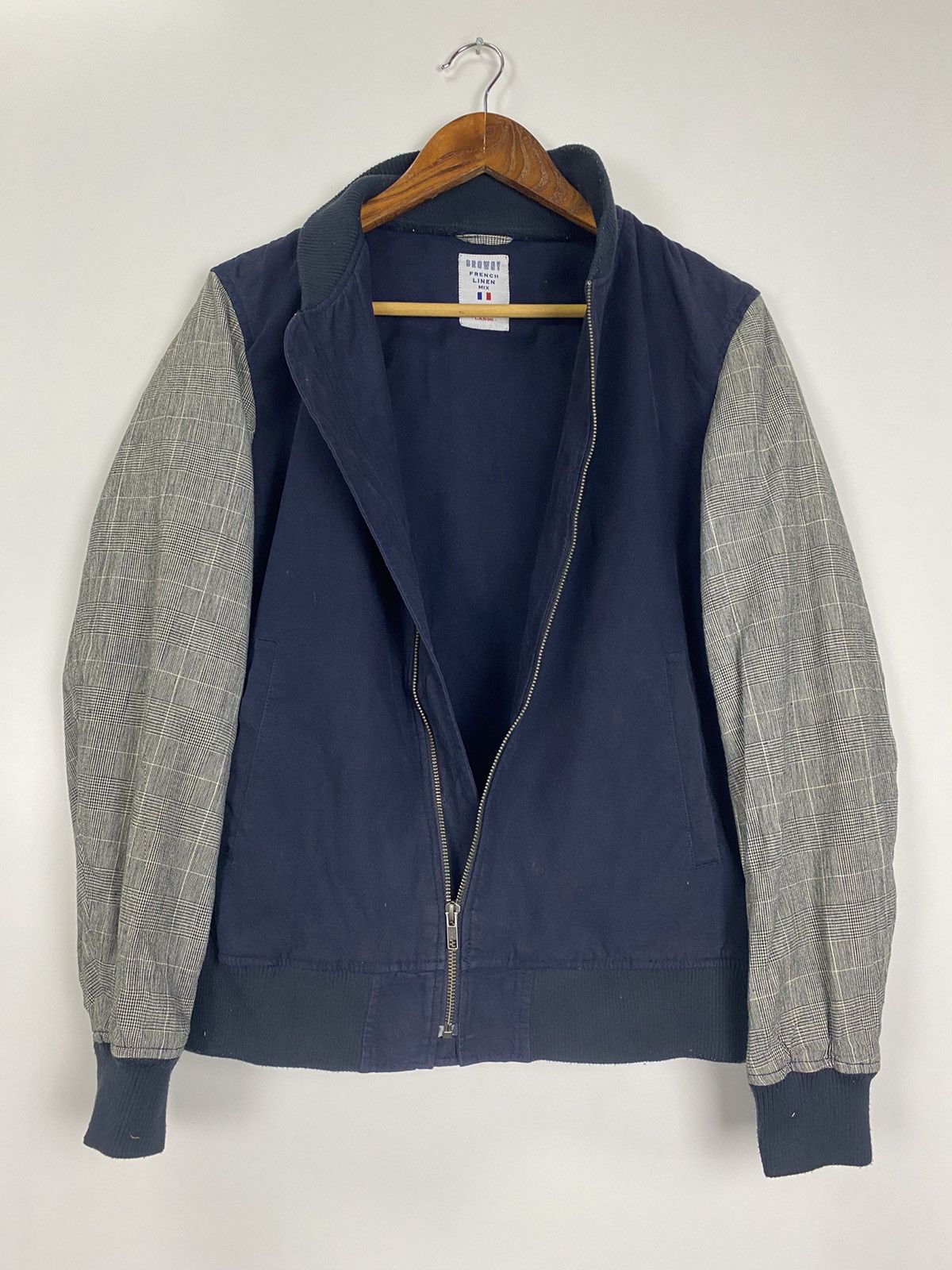 Japanese Brand Browny French Linen Varsity Jacket Size US L / EU 52-54 / 3 - 8 Thumbnail