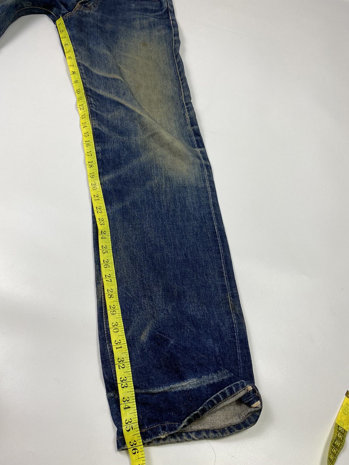 Levi's vintage levis big E 502 selvedge faded wash jeans pant Size US 31 - 13 Thumbnail