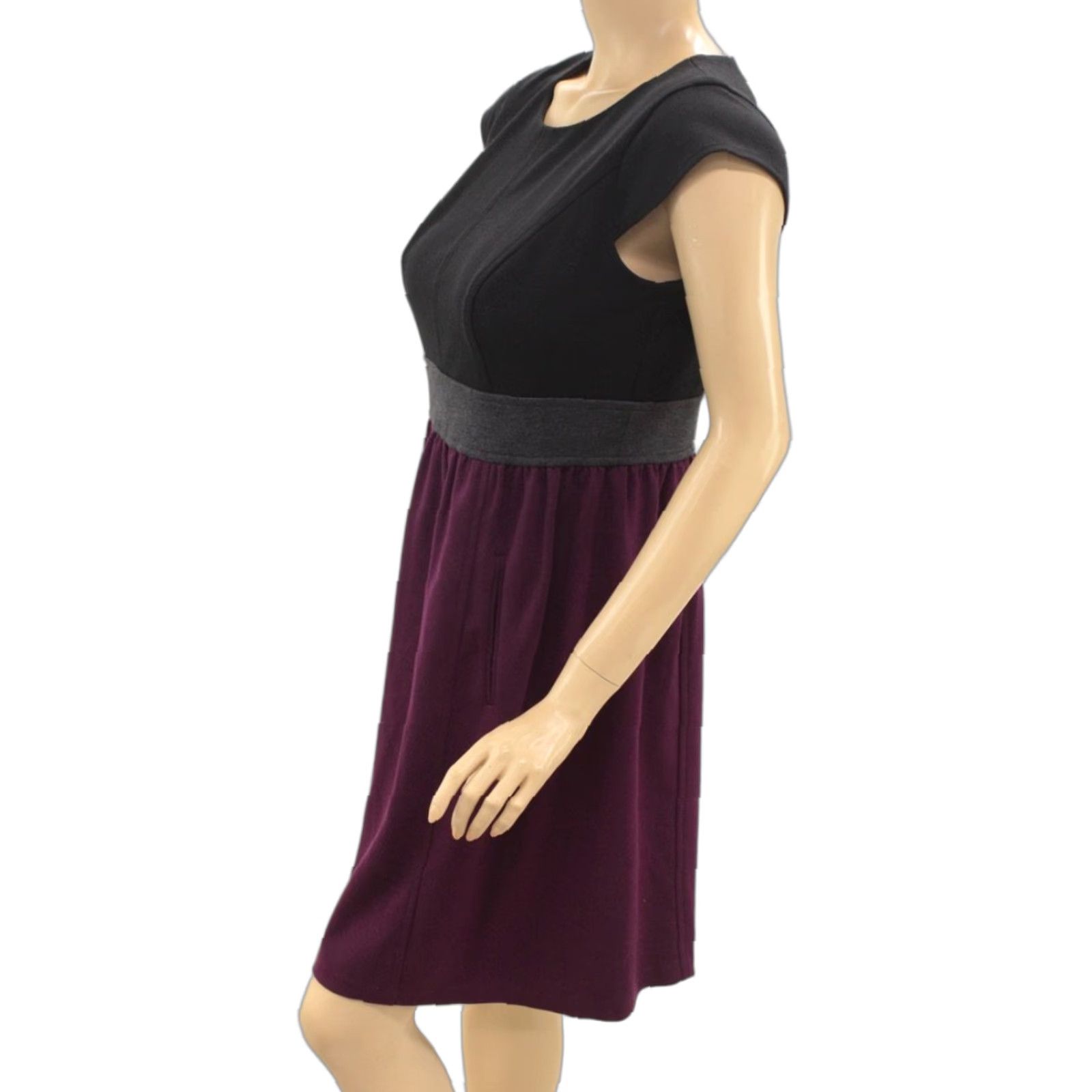 Oleg Cassini Oleg Casini Dress Women's 10 Black & Purple Exposed Zip Bohemian Party Old Money Boho Size L / US 10 / IT 46 - 1 Thumbnail