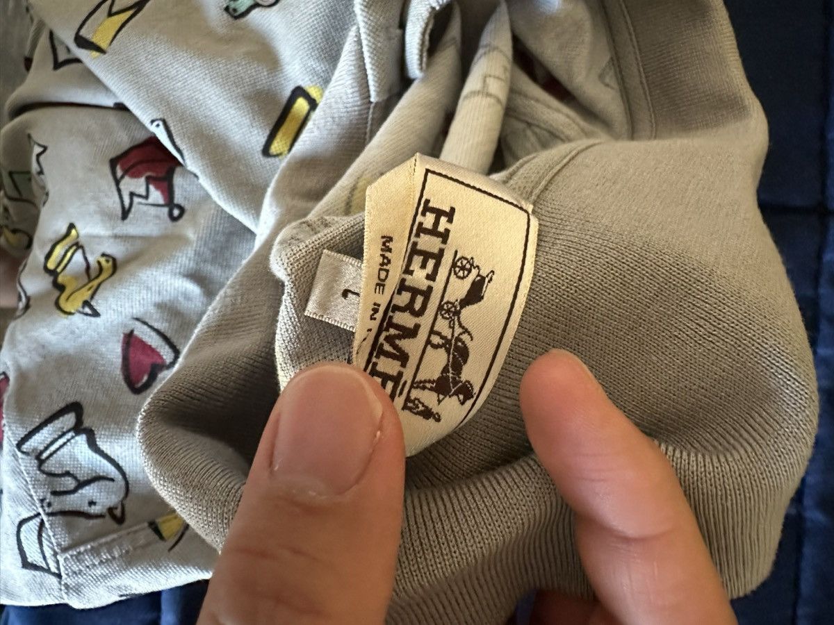 Hermes Hermes Graphic Polo Grey Size US L / EU 52-54 / 3 - 3 Thumbnail