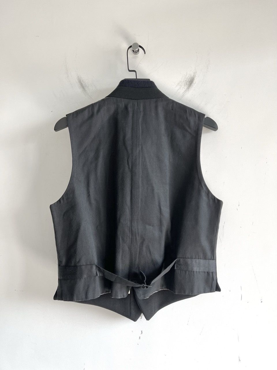 Yohji Yamamoto Yohji Yamamoto Pour Homme - Wool Stand Collar Cropped Vest Size US L / EU 52-54 / 3 - 4 Thumbnail