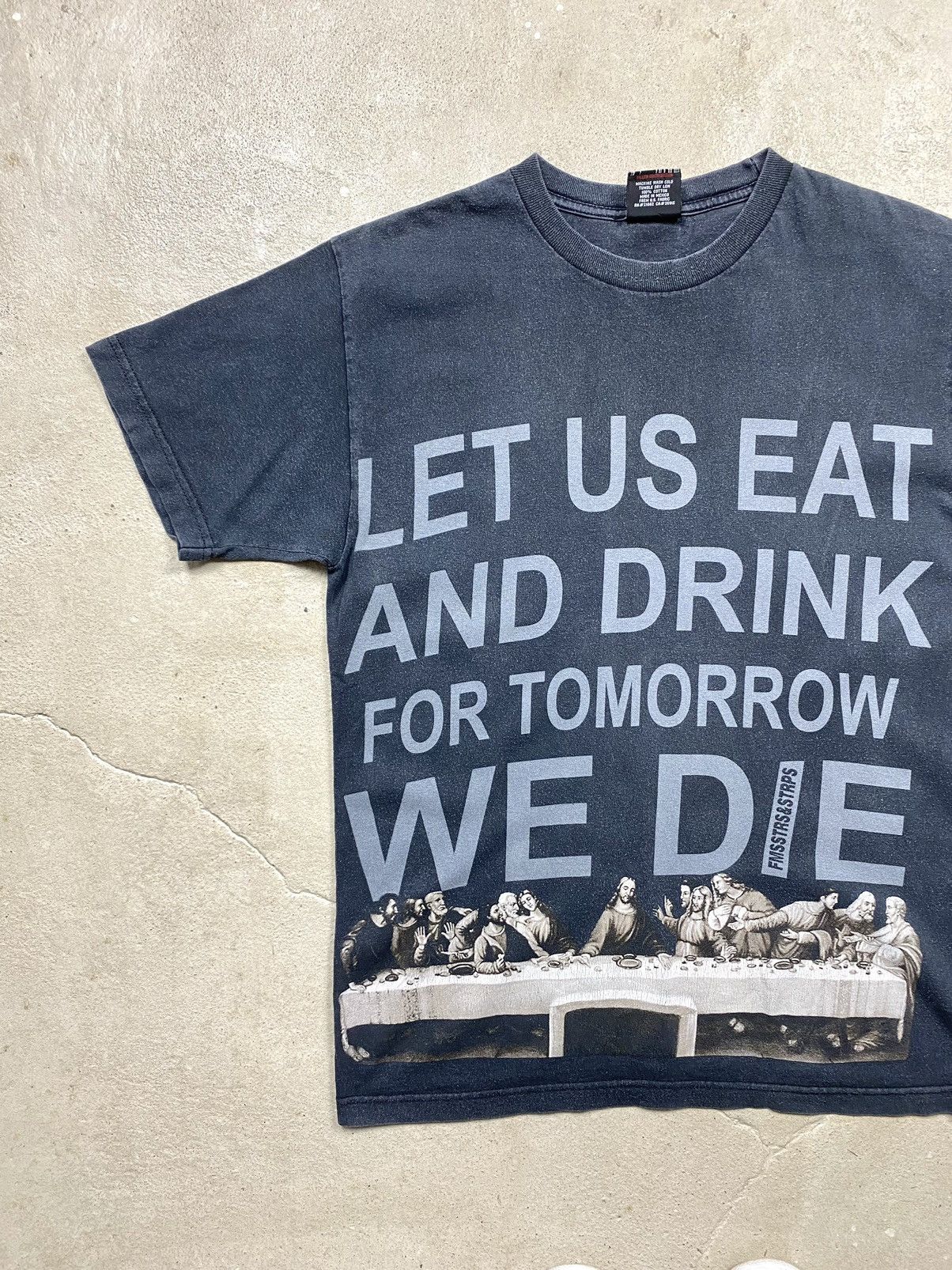 Band Tees × Famous Stars And Straps × Vintage Rare! Vintage 2000’s Famous Stars And Straps Dinner T Shirt Size US M / EU 48-50 / 2 - 2 Thumbnail