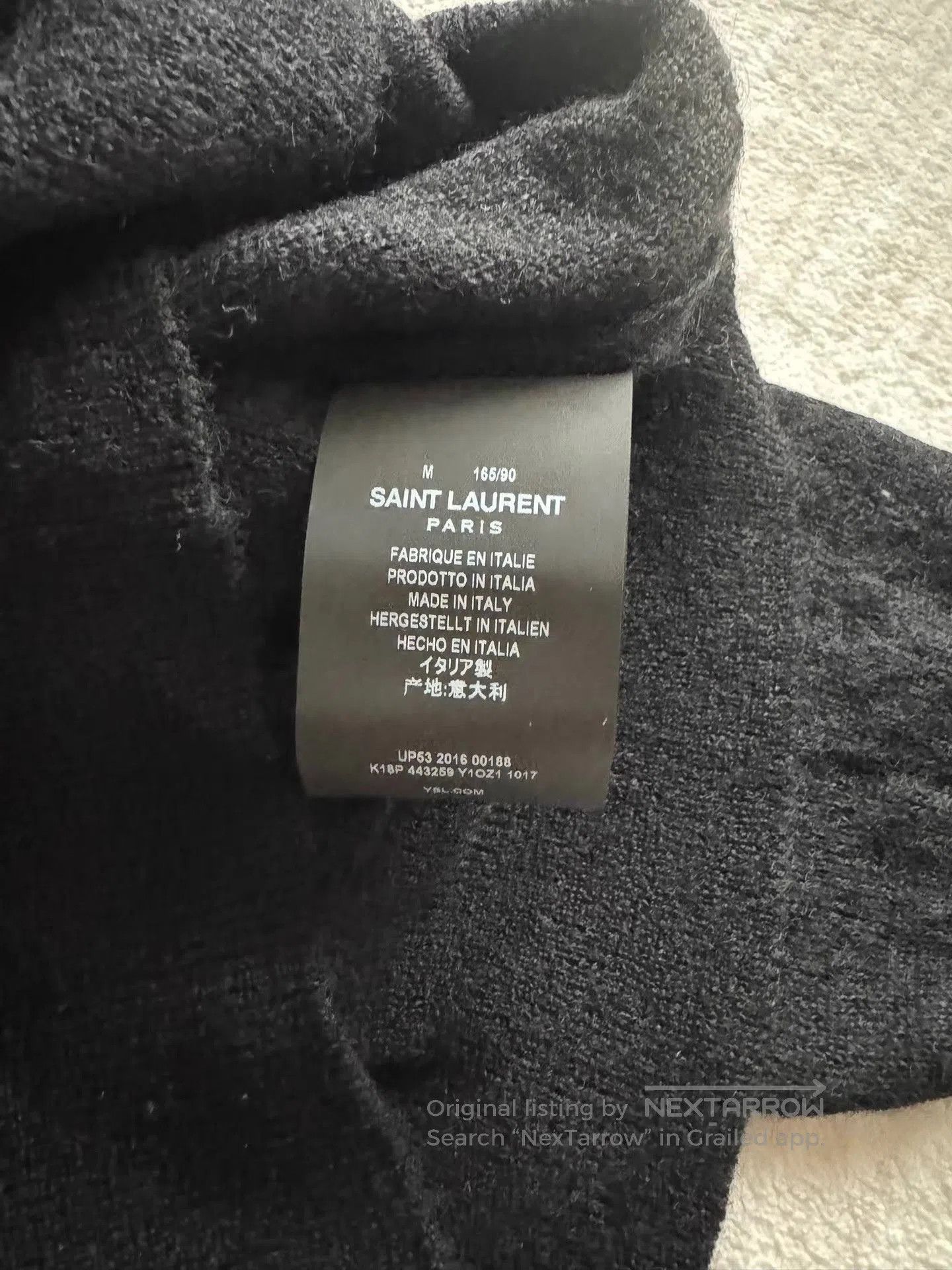 Saint Laurent Paris Black Tiger Face Knit Sweater Size M. Size US M / EU 48-50 / 2 - 4 Thumbnail