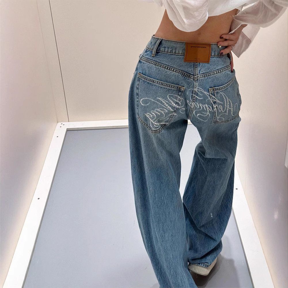 Japanese Brand Retro loose straight leg wide leg jeans Size US 32 / EU 48 - 1 Thumbnail