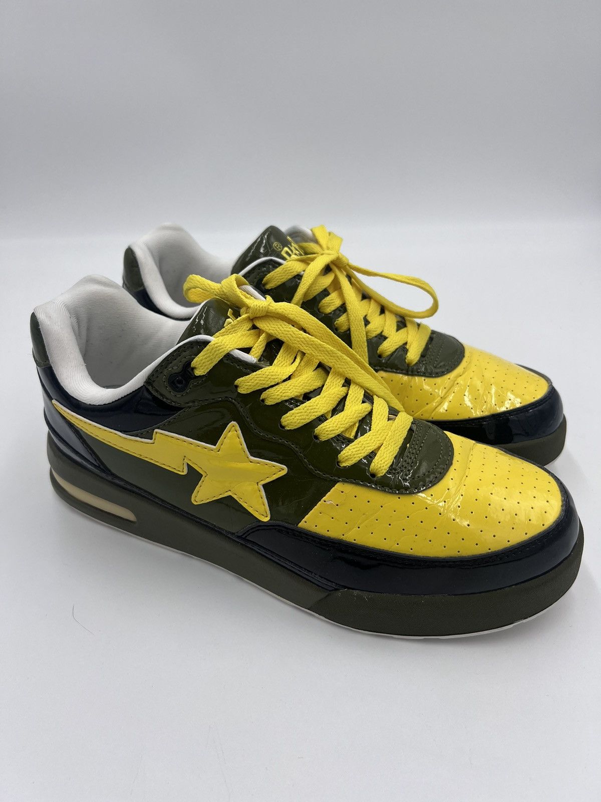 Bape × Vintage Vintage A Bathing Ape Bape Patent Leather Roadsta Sneakers Size US 10 / EU 43 - 1 Thumbnail