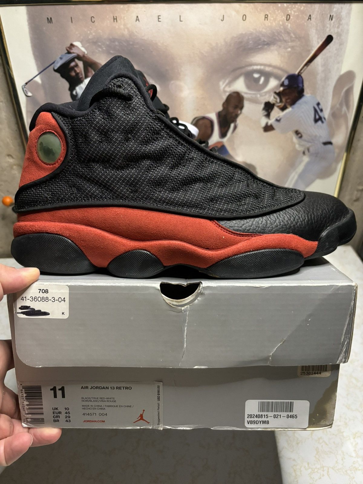 Jordan Brand Air Jordan 13 Retro 2017 Bred 2017 Size US 11 / EU 44 - 1 Thumbnail
