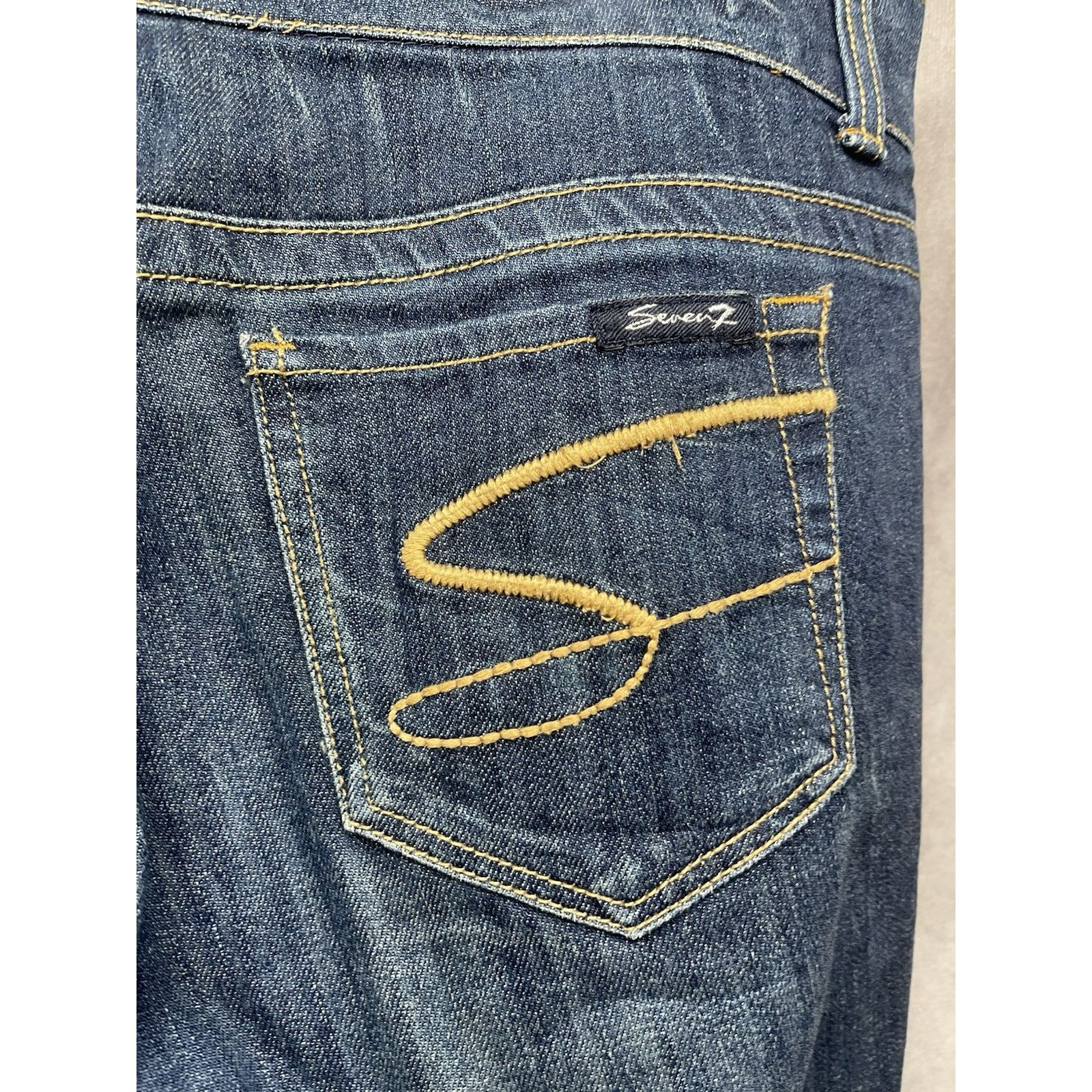 Other Seven7 Slim Straight Jeans Women Sz 10 / 29 Waist Blue Mediu Size 32" / US 10 / IT 46 - 4 Thumbnail