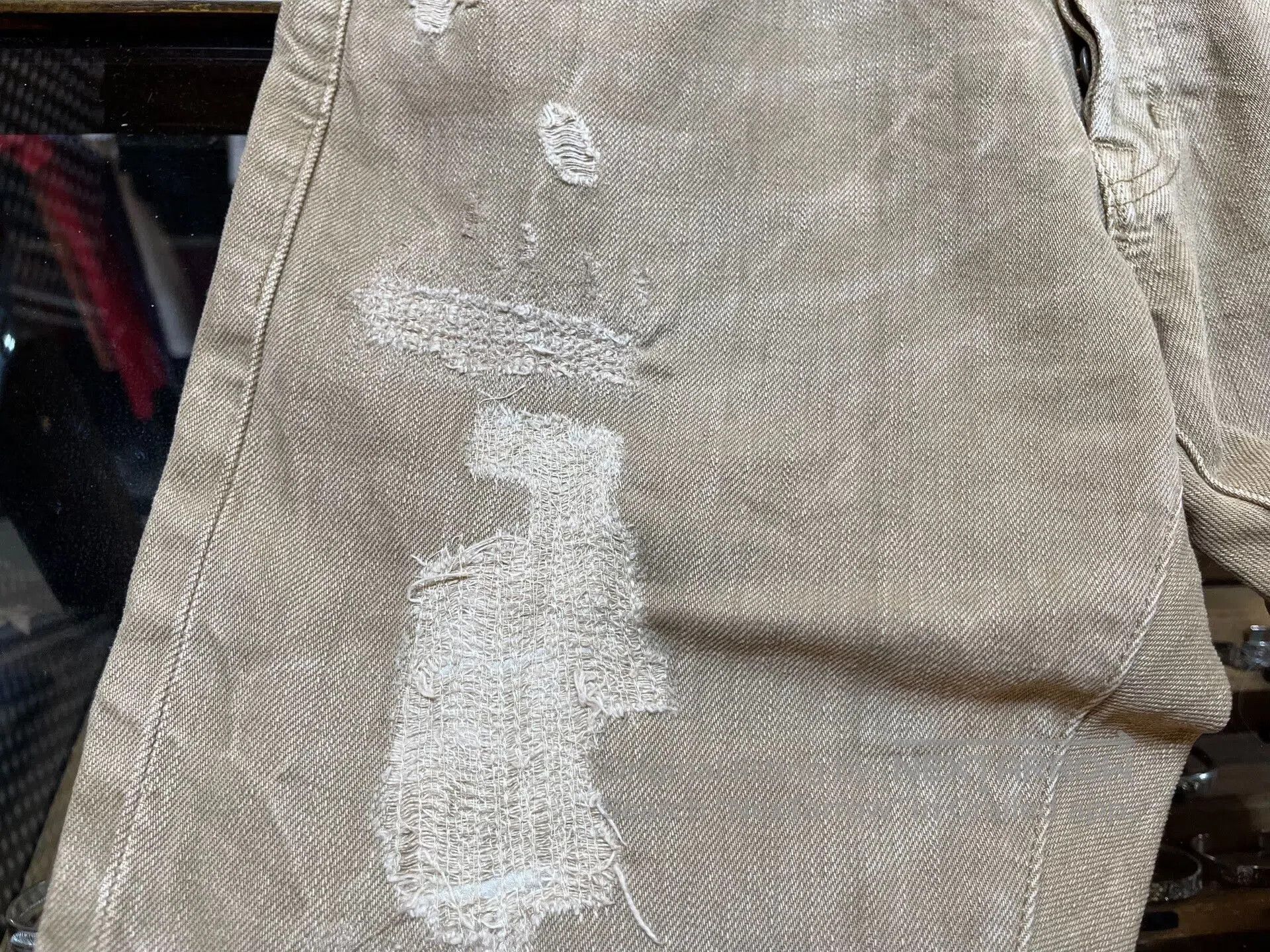RRL Ralph Lauren rrl distressed beige denim pants by Ralph Lauren. Size US 31 - 8 Thumbnail