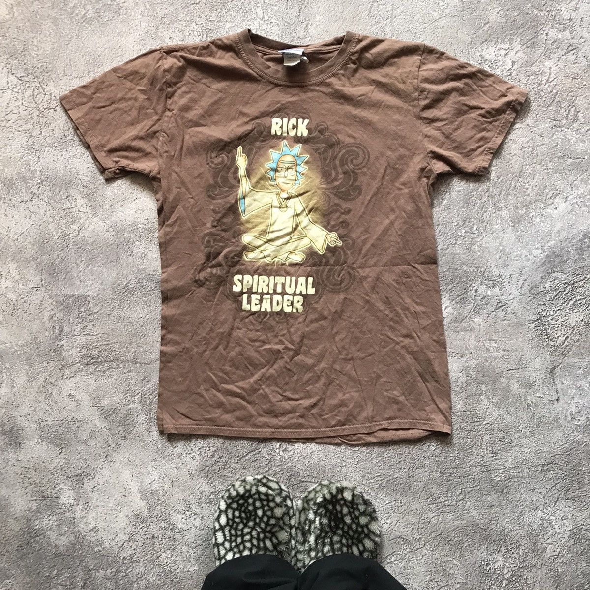 Vintage Vintage Y2K Sun Faded Graphic Tee Spiritual Leader Streetwea Size US L / EU 52-54 / 3 - 1 Thumbnail