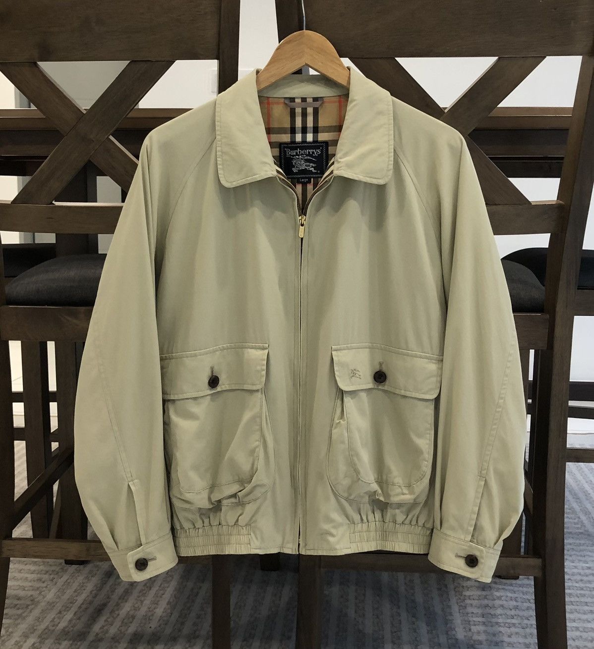 Burberry Vintage Burberrys Prorsum Lined Novacheck Bomber Jacket Size US L / EU 52-54 / 3 - 3 Thumbnail
